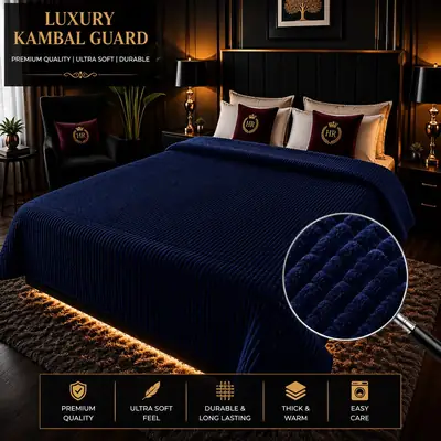 Elegant Plush Embossed Bubble Double Bed Blanket