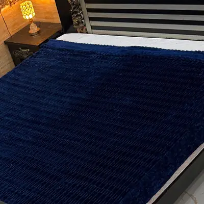 Elegant Plush Embossed Bubble Double Bed Blanket thumbnail 2