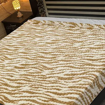 Premium Plush Embossed Bubble Printed Double Bed Blanket