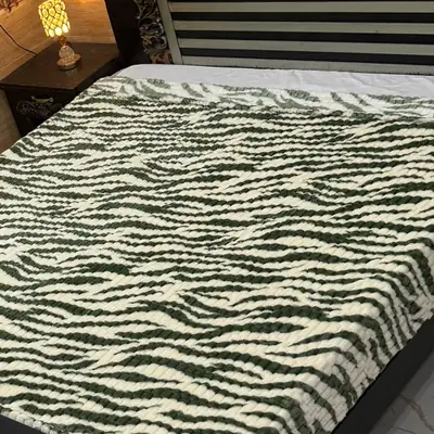 Premium Plush Embossed Bubble Printed Double Bed Blanket