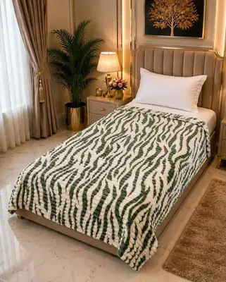Premium Plush Embossed Bubble Printed Single Bed Blanket