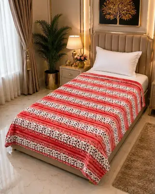 Premium Plush Embossed Bubble Printed Single Bed Blanket