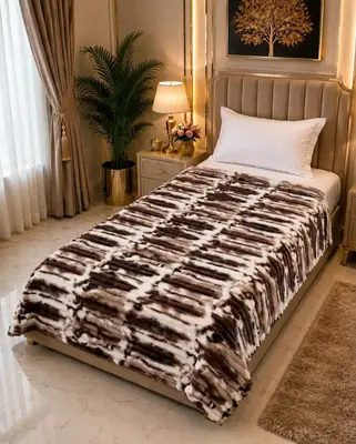 Premium Plush Embossed Bubble Printed Single Bed Blanket