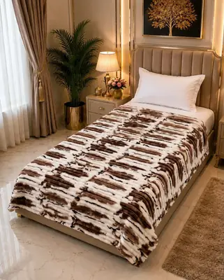 Premium Plush Embossed Bubble Printed Single Bed Blanket