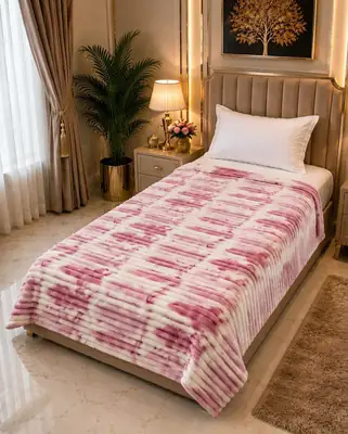 Premium Plush Embossed Bubble Printed Single Bed Blanket