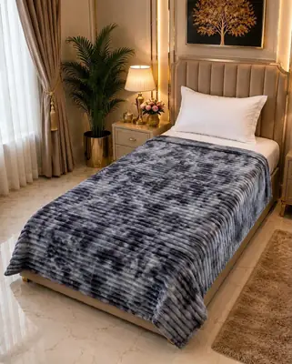 Premium Plush Embossed Bubble Printed Single Bed Blanket