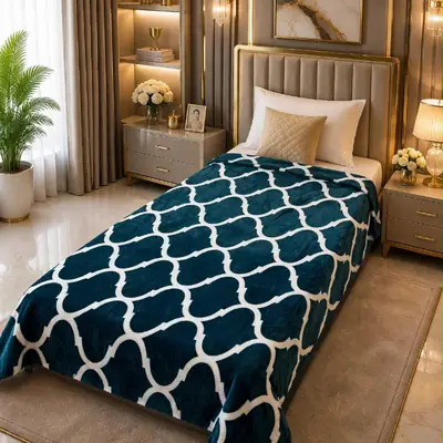 Stylish Fleece Printed Single Bed Blanket