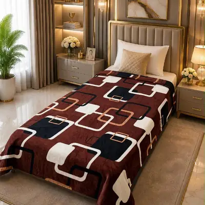 Stylish Fleece Printed Single Bed Blanket
