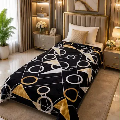 Stylish Fleece Printed Single Bed Blanket