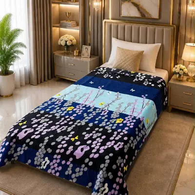 Stylish Fleece Printed Single Bed Blanket
