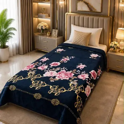 Stylish Fleece Printed Single Bed Blanket