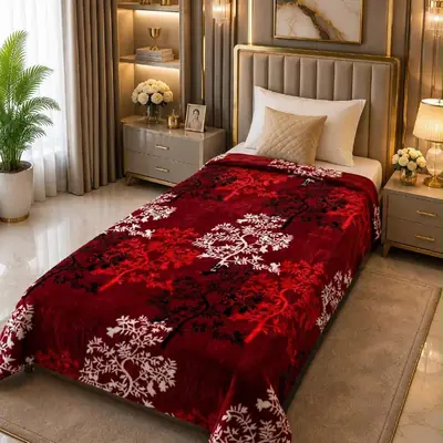 Stylish Fleece Printed Single Bed Blanket