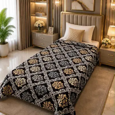 Stylish Fleece Printed Single Bed Blanket