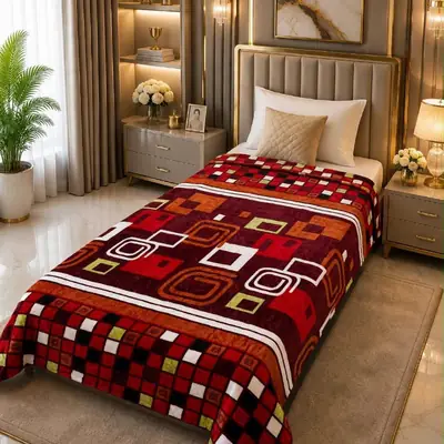 Stylish Fleece Printed Single Bed Blanket