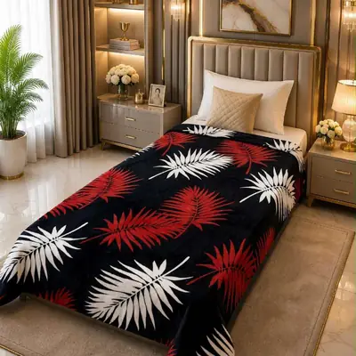 Stylish Fleece Printed Single Bed Blanket