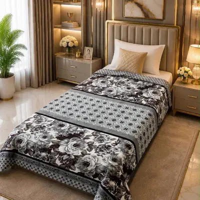 Stylish Fleece Printed Single Bed Blanket