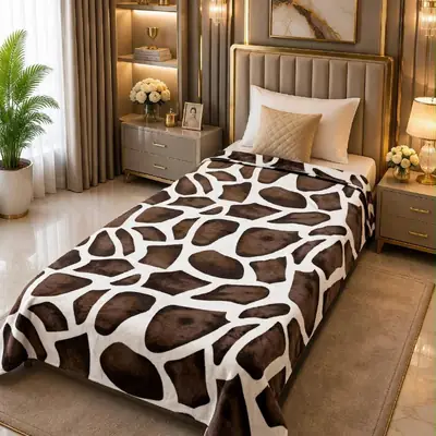 Stylish Fleece Printed Single Bed Blanket