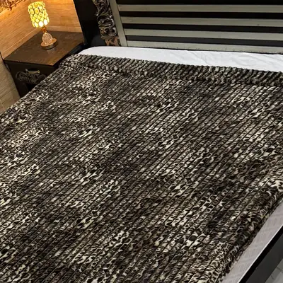 Premium Plush Embossed Bubble Printed Double Bed Blanket