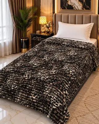Premium Plush Embossed Bubble Printed Single Bed Blanket