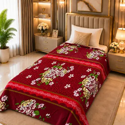 Stylish Fleece Printed Single Bed Blanket