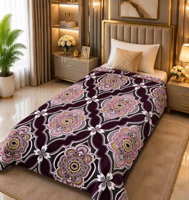 Stylish Fleece Printed Single Bed Blanket