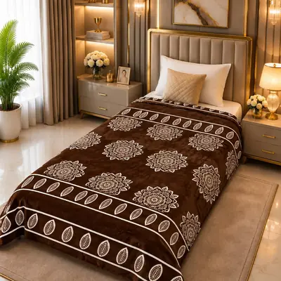 Stylish Fleece Printed Single Bed Blanket