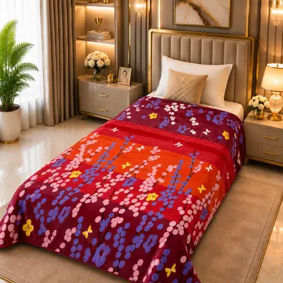 Stylish Fleece Printed Single Bed Blanket