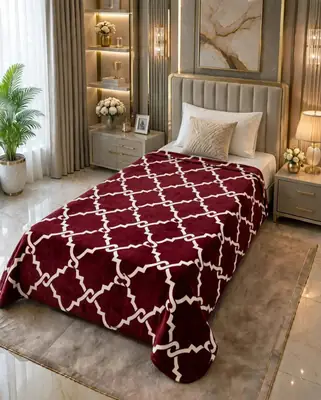 Stylish Fleece Printed Single Bed Blanket