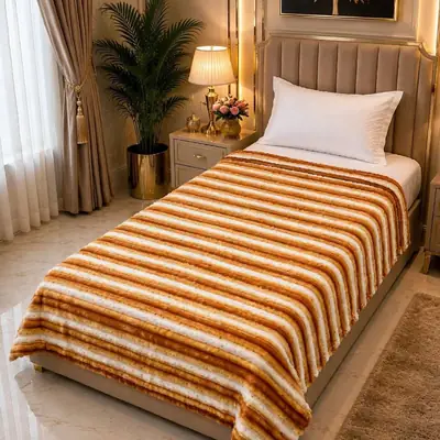 Premium Plush Embossed Bubble Printed Single Bed Blanket