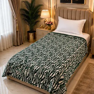 Premium Plush Embossed Bubble Printed Single Bed Blanket