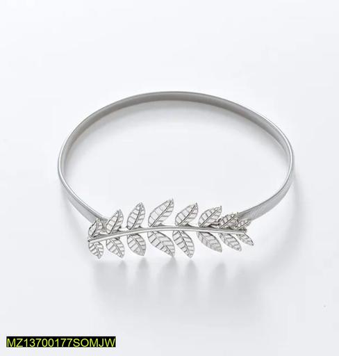 Silver Floral Leaf Waist Belt for Women thumbnail 4