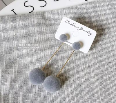 Pom Pom Drop Earrings Lightweight Alloy Daily Wear thumbnail 3