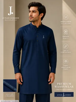 Men's Unstitched Wash And Wear Plain Suit