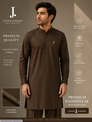 Men’s Unstitched Wash And Wear Plain Suit