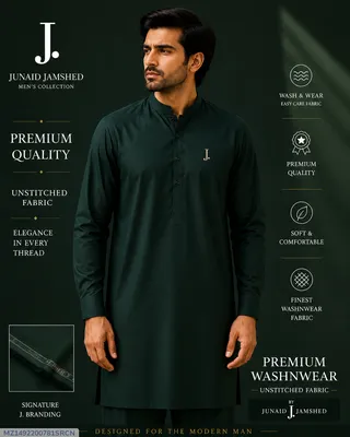 Men’s Unstitched Wash And Wear Plain Suit