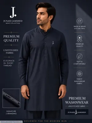 Men’s Unstitched Wash And Wear Plain Suit