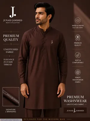 Men's Unstitched Wash And Wear Plain Suit