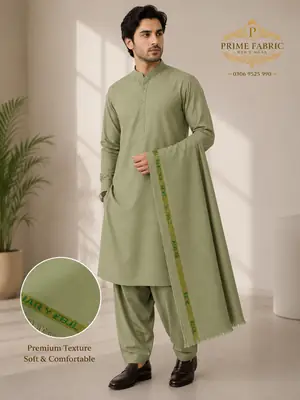 Men’s Unstitched Wash And Wear Textured Suit