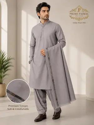 Men’s Unstitched Wash And Wear Textured Suit