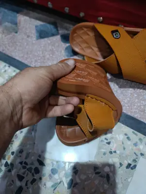 Men's Cross Strap Slide Sandals | Premium Soft Comfortable Slippers for Men | Lightweight Anti-Slip Casual Summer Slides | Indoor Outdoor Open Toe Brown Sandals thumbnail 4