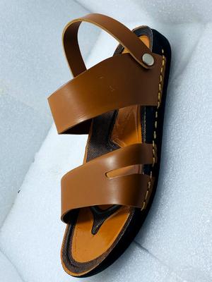 Men's Mustard Synthetic Leather Casual Sandals thumbnail 3