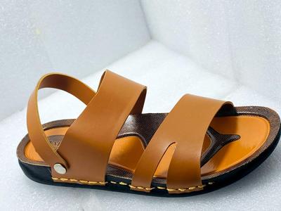 Men's Mustard Synthetic Leather Casual Sandals thumbnail 4