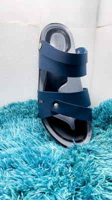 Men Blue Synthetic Leather Casual Sandals thumbnail 3