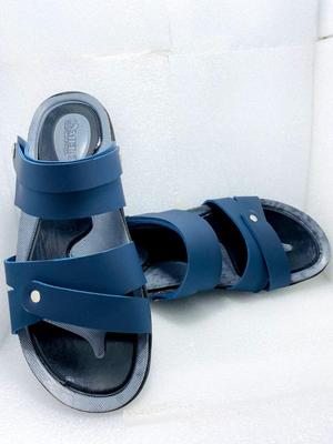 Men Blue Synthetic Leather Casual Sandals thumbnail 4
