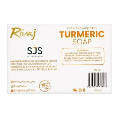 Turmeric Soap 100g for Dull Dry Skin Glow thumbnail 3