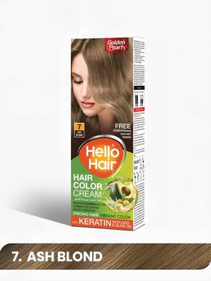 Ash Blond Hair Color Cream Kit with Keratin & Avocado Oil