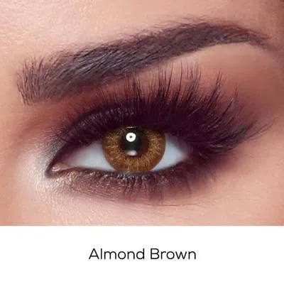 Almond Brown Contact Lenses for Pakistani Women thumbnail 5