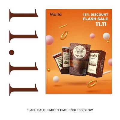 Malta Coffee Whitening Facial Kit 3 Pcs All Skin Types thumbnail 4