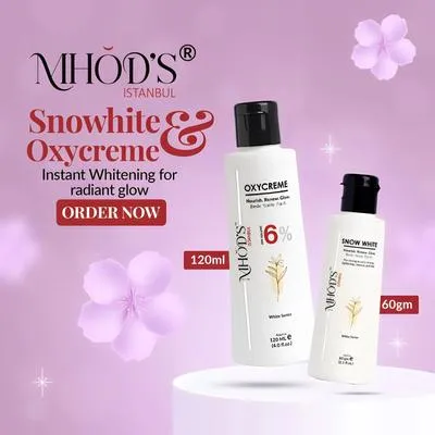 MHOD's Snow White & Oxy Cream Whitening Kit 120ml 60gm