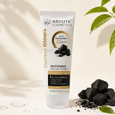 Derma Glow Whitening Facial Foam With Activated Charcoal